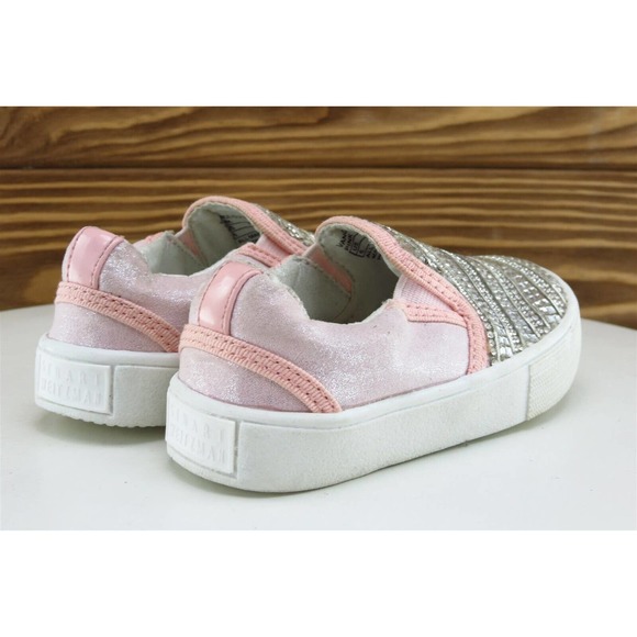 Stuart Weitzman Sz 6 Toddler Girls Sneaker Pink Synthetic Vance Glitz Medium‎ - Picture 7 of 12